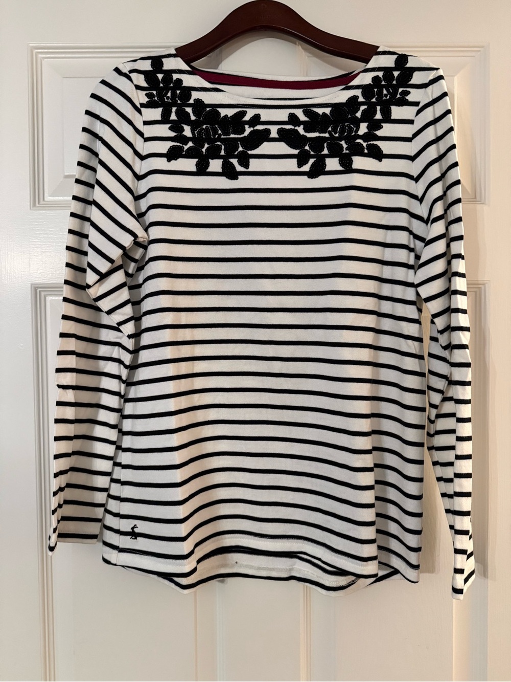 New with tags Joules embellished Breton stripe shirt size 8
